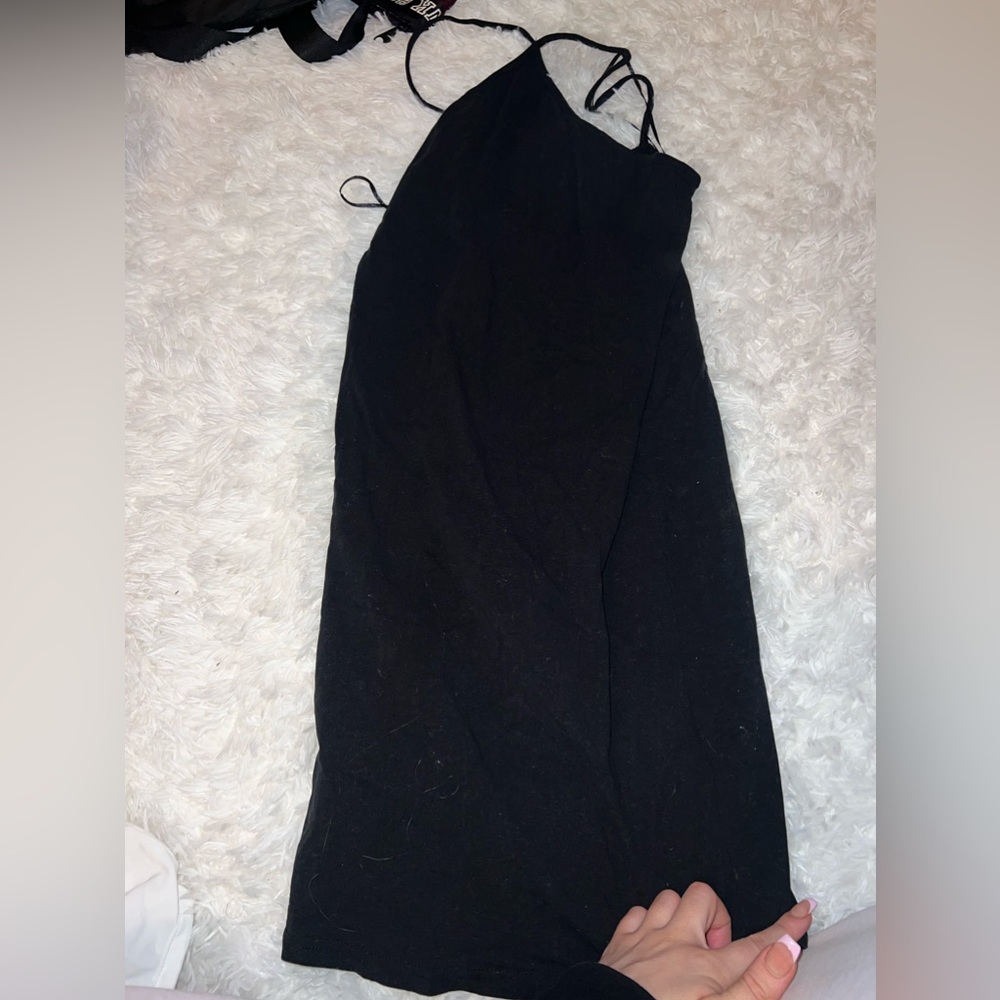 Black mini dress